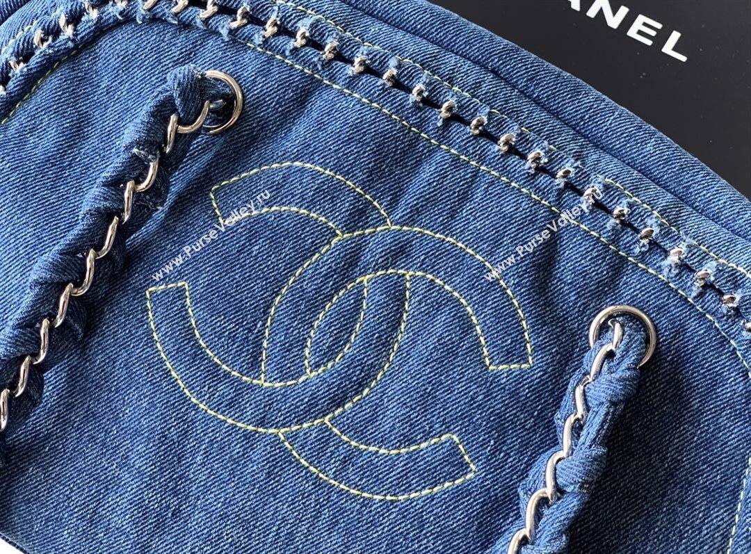 Chanel Denim Bowling Bag Blue/Silver 2025 CH101004 (yezi-251010088)