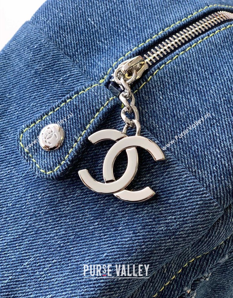 Chanel Denim Bowling Bag Blue/Silver 2025 CH101004 (yezi-251010088)