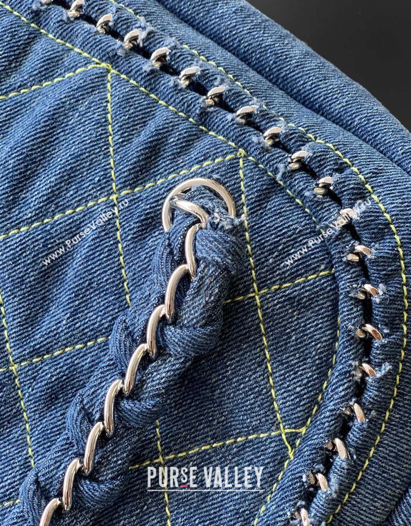 Chanel Denim Bowling Bag Blue/Silver 2025 CH101004 (yezi-251010088)