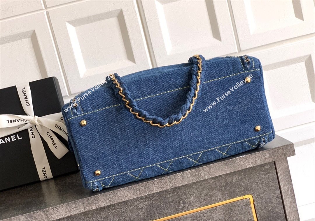 Chanel Denim Bowling Bag Blue/Gold 2025 CH101004 (yezi-251010089)