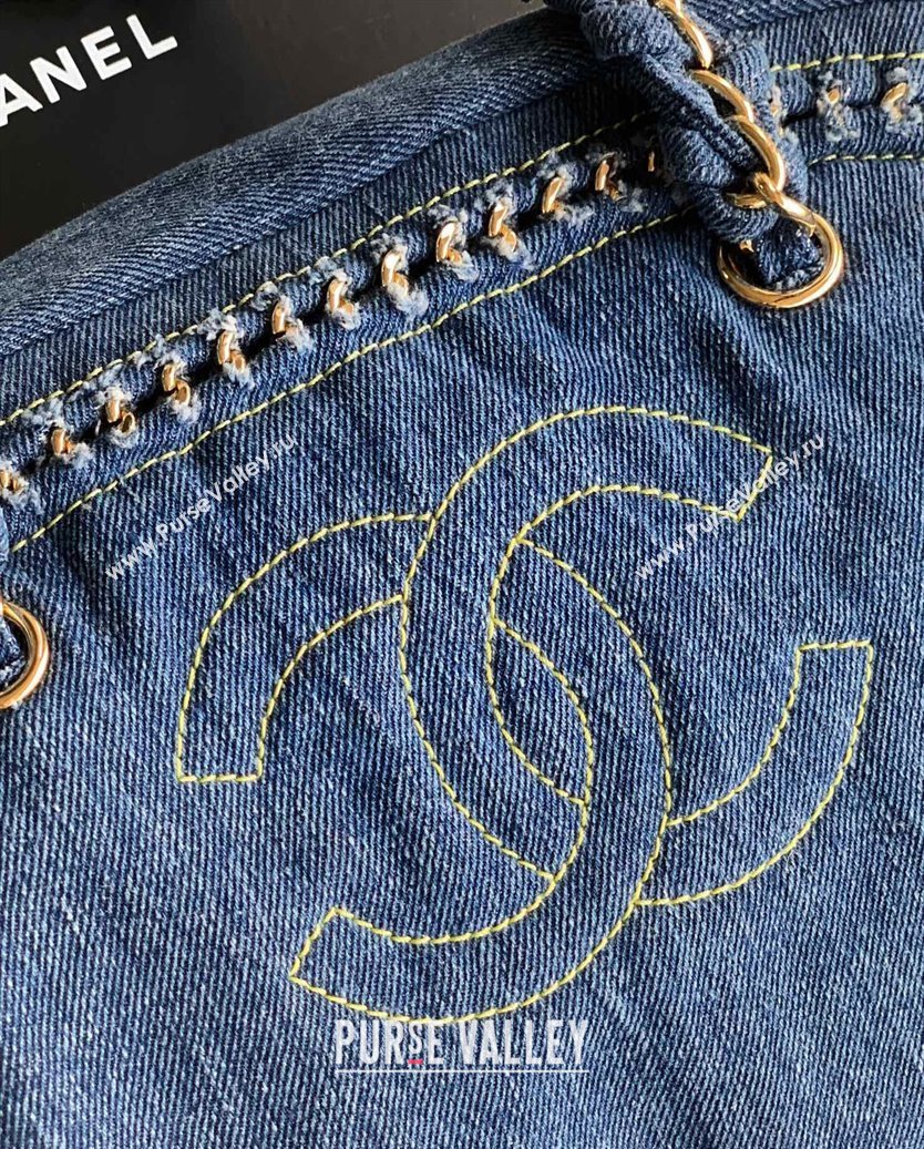 Chanel Denim Bowling Bag Blue/Gold 2025 CH101004 (yezi-251010089)