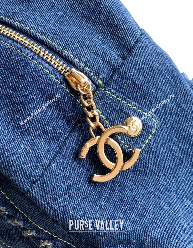 Chanel Denim Bowling Bag Blue/Gold 2025 CH101004 (yezi-251010089)
