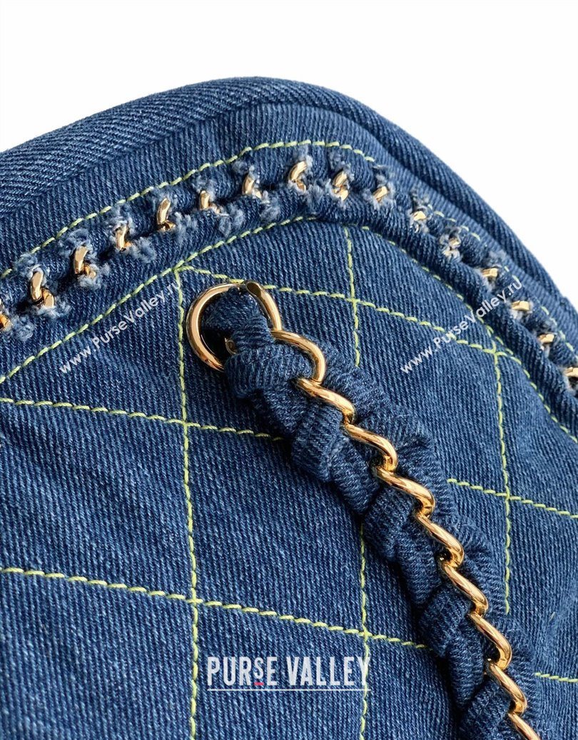 Chanel Denim Bowling Bag Blue/Gold 2025 CH101004 (yezi-251010089)