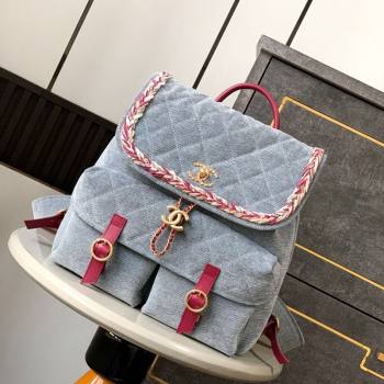 Chanel Denim Backpack Bag Light Blue 2025 CH101005 (yezi-251010090)