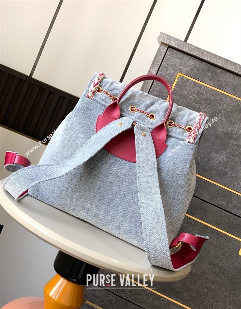 Chanel Denim Backpack Bag Light Blue 2025 CH101005 (yezi-251010090)