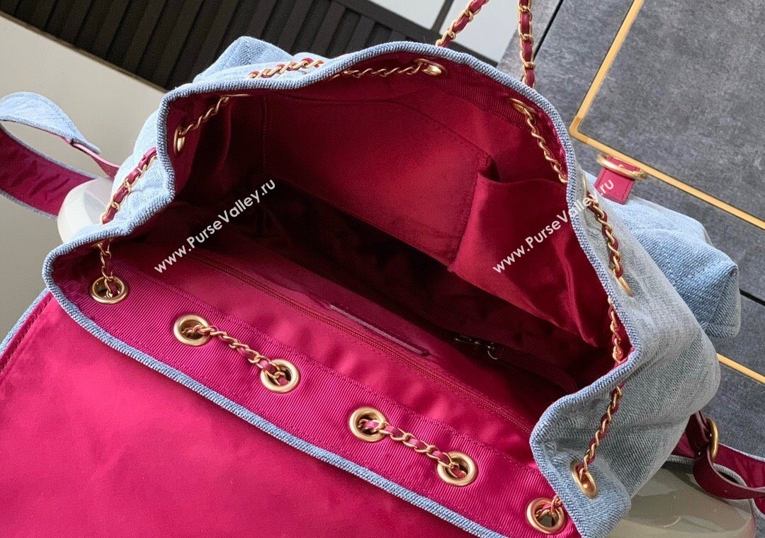 Chanel Denim Backpack Bag Light Blue 2025 CH101005 (yezi-251010090)