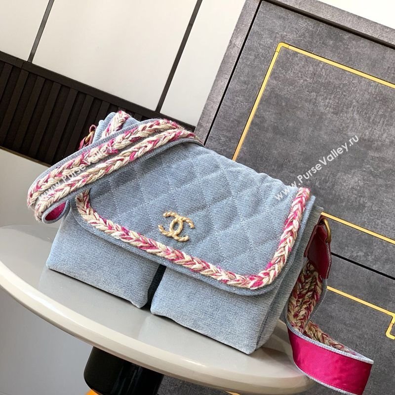 Chanel Denim Flap Bag Light Blue 2025 CH101005 (yezi-251010093)