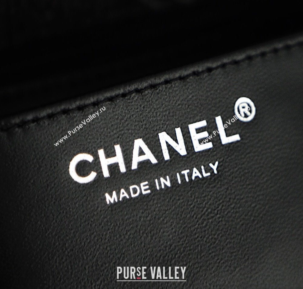 Chanel Denim Classic Mini Flap Handbag Black 2025 A69900 1010 (yezi-251010096)