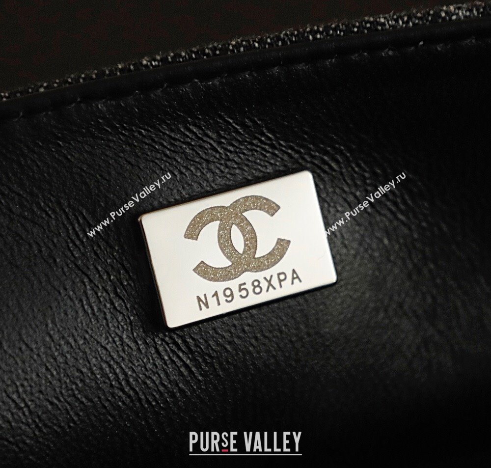 Chanel Denim Classic Mini Flap Handbag Black 2025 A69900 1010 (yezi-251010096)