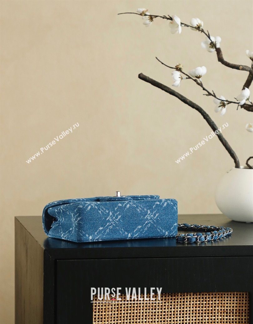 Chanel Denim Classic Mini Flap Handbag Blue 2025 A69900 1010 (yezi-251010097)