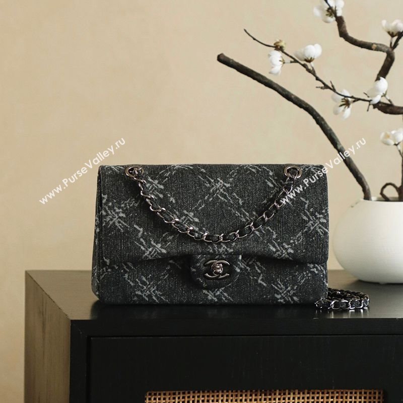 Chanel Denim Classic Medium Flap Bag Black 2025 0812 (yezi-251010098)