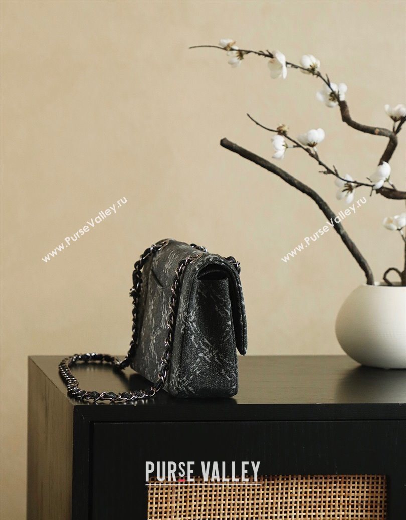 Chanel Denim Classic Medium Flap Bag Black 2025 0812 (yezi-251010098)