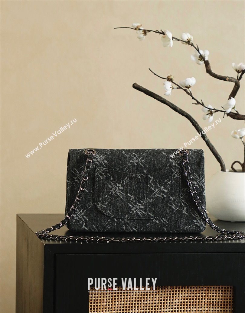 Chanel Denim Classic Medium Flap Bag Black 2025 0812 (yezi-251010098)