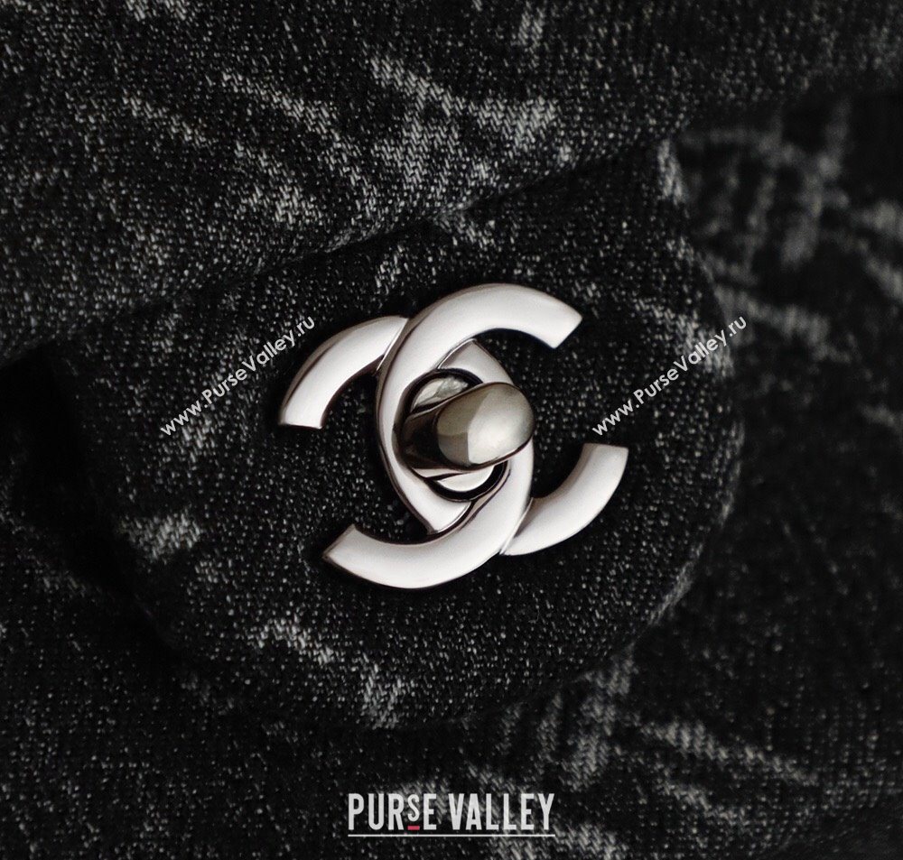 Chanel Denim Classic Medium Flap Bag Black 2025 0812 (yezi-251010098)