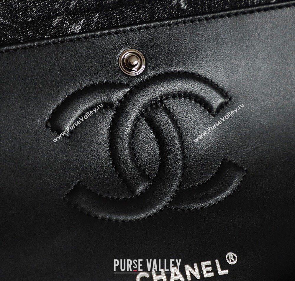 Chanel Denim Classic Medium Flap Bag Black 2025 0812 (yezi-251010098)