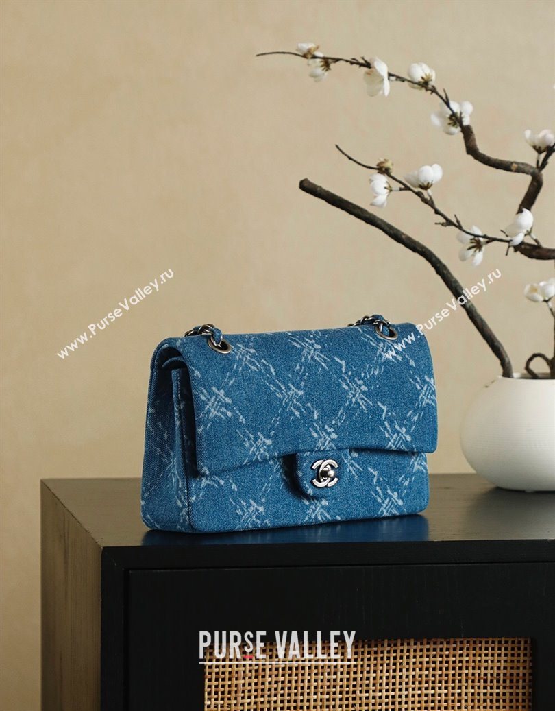 Chanel Denim Classic Medium Flap Bag Blue 2025 0812 (yezi-251010099)