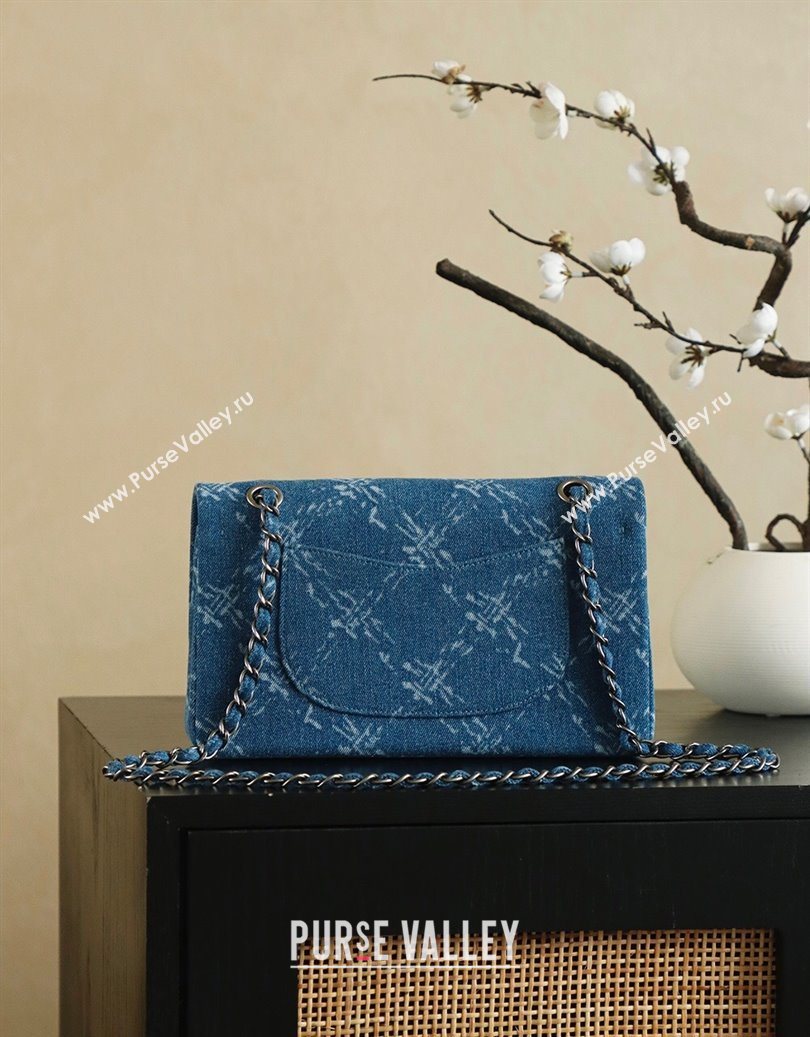Chanel Denim Classic Medium Flap Bag Blue 2025 0812 (yezi-251010099)