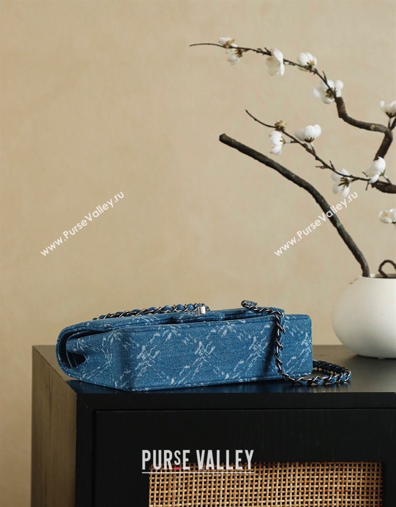 Chanel Denim Classic Medium Flap Bag Blue 2025 0812 (yezi-251010099)