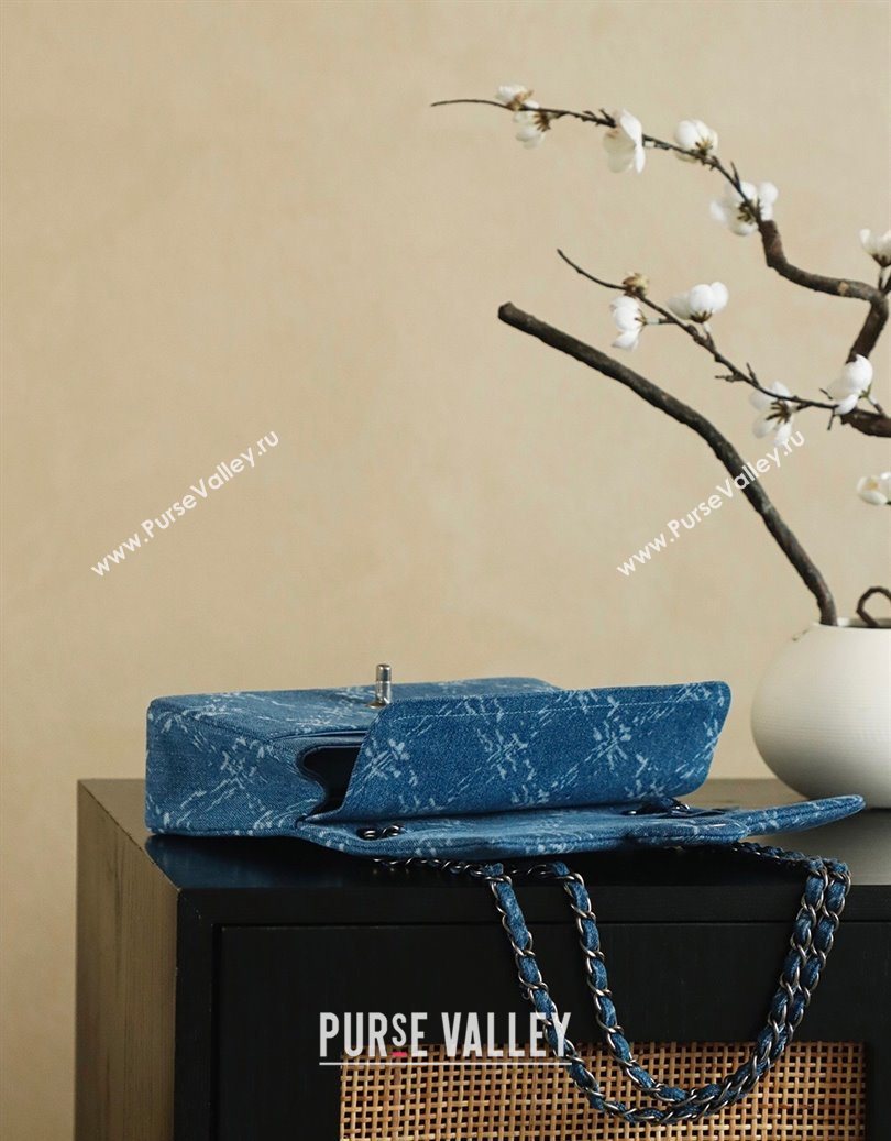 Chanel Denim Classic Medium Flap Bag Blue 2025 0812 (yezi-251010099)
