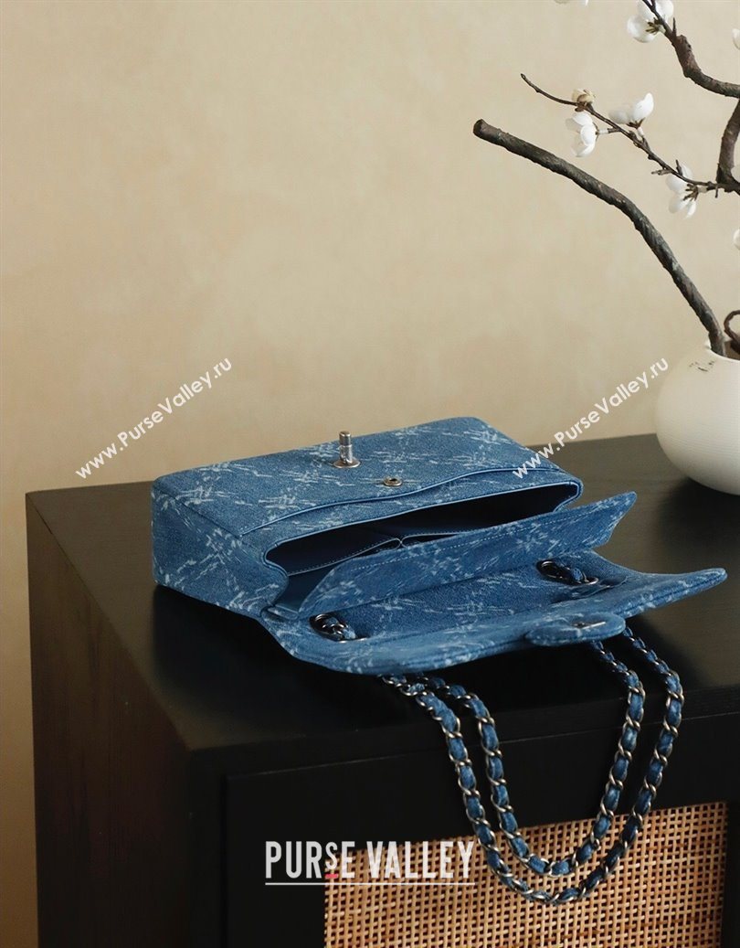 Chanel Denim Classic Medium Flap Bag Blue 2025 0812 (yezi-251010099)