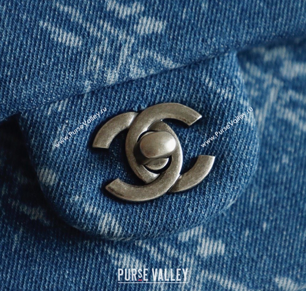 Chanel Denim Classic Medium Flap Bag Blue 2025 0812 (yezi-251010099)