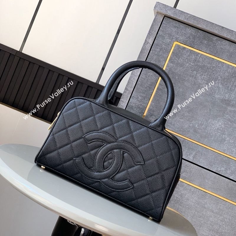Chanel Grained Calfskin Bowling Bag Black 2025 CH101006 (yezi-251010101)