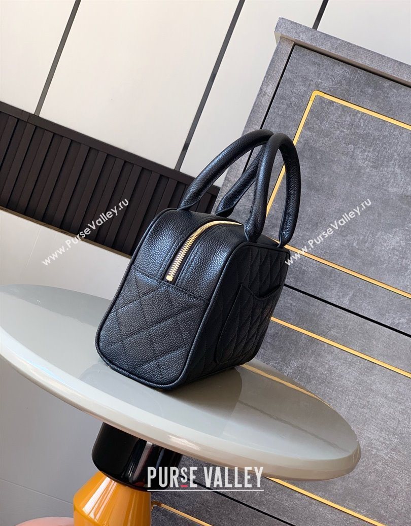 Chanel Grained Calfskin Bowling Bag Black 2025 CH101006 (yezi-251010101)