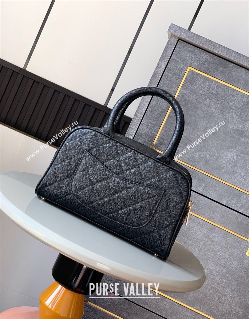 Chanel Grained Calfskin Bowling Bag Black 2025 CH101006 (yezi-251010101)