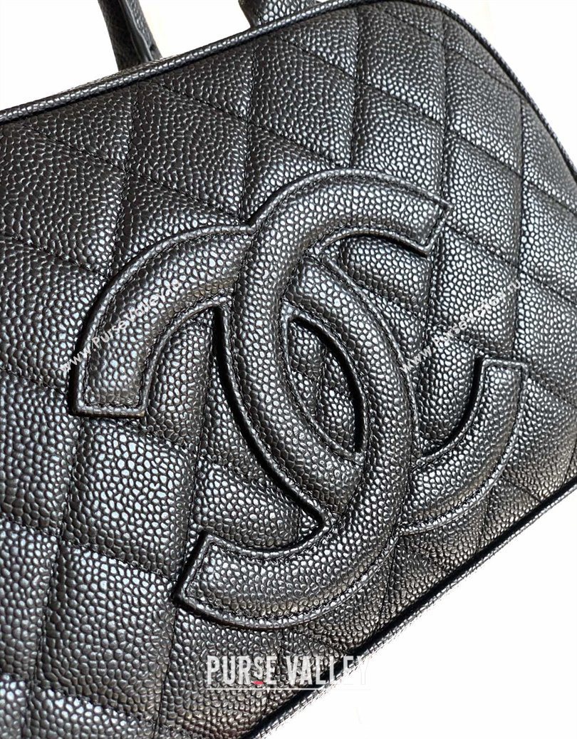 Chanel Grained Calfskin Bowling Bag Black 2025 CH101006 (yezi-251010101)
