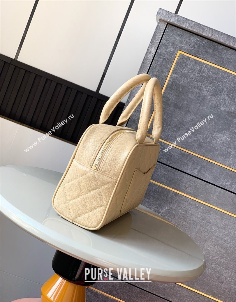 Chanel Grained Calfskin Bowling Bag Beige 2025 CH101006 (yezi-251010102)