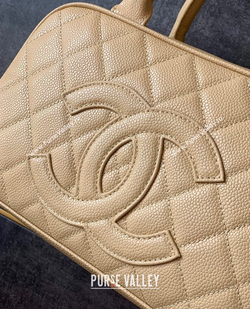 Chanel Grained Calfskin Bowling Bag Beige 2025 CH101006 (yezi-251010102)