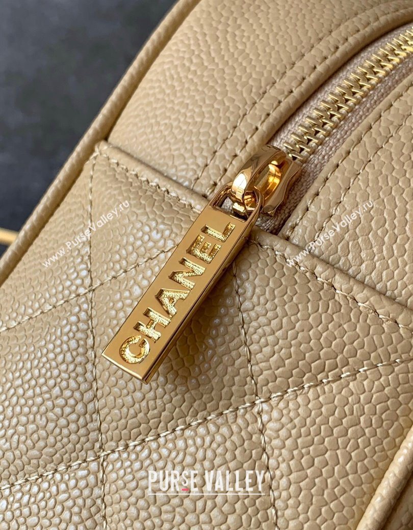 Chanel Grained Calfskin Bowling Bag Beige 2025 CH101006 (yezi-251010102)