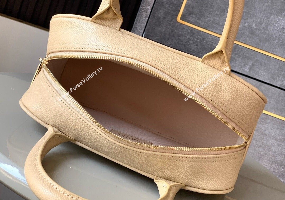 Chanel Grained Calfskin Bowling Bag Beige 2025 CH101006 (yezi-251010102)