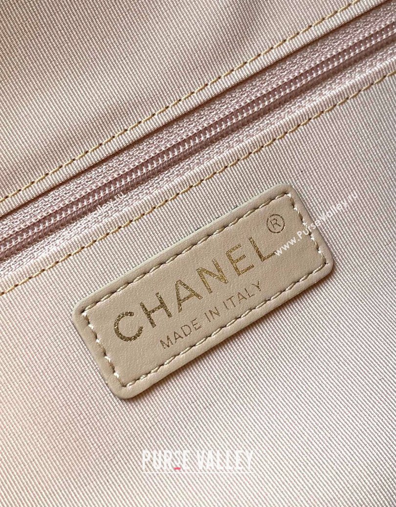 Chanel Grained Calfskin Bowling Bag Beige 2025 CH101006 (yezi-251010102)