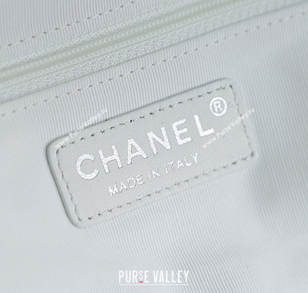 Chanel Raffia Straw and Calfskin Small Shopping Bag White2 2025 AS5951 (yezi-251010080)