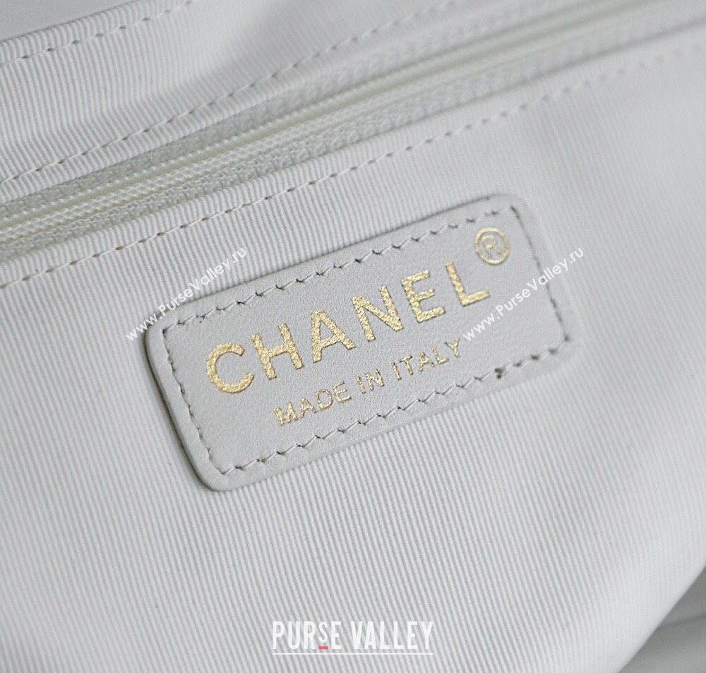 Chanel Raffia Straw and Calfskin Small Shopping Bag White/Beige 2025 AS5951 (yezi-251010082)