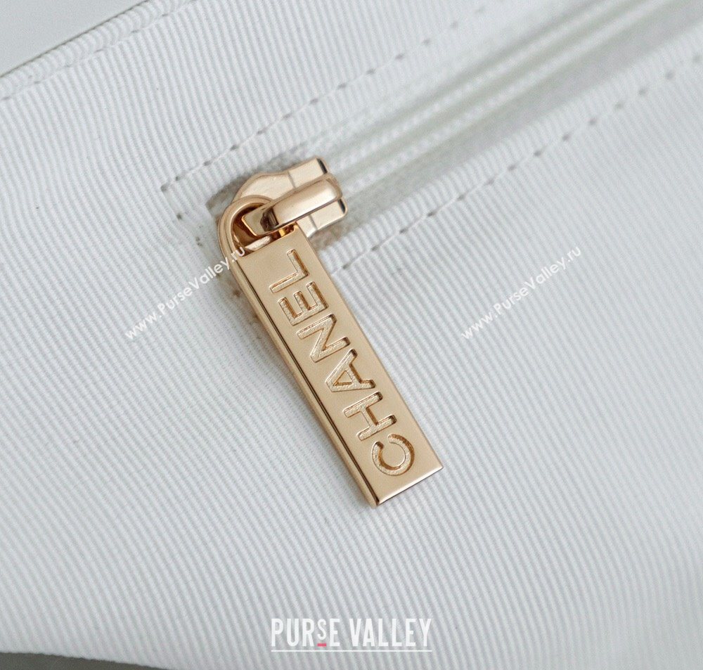 Chanel Raffia Straw and Calfskin Small Shopping Bag White/Beige 2025 AS5951 (yezi-251010082)