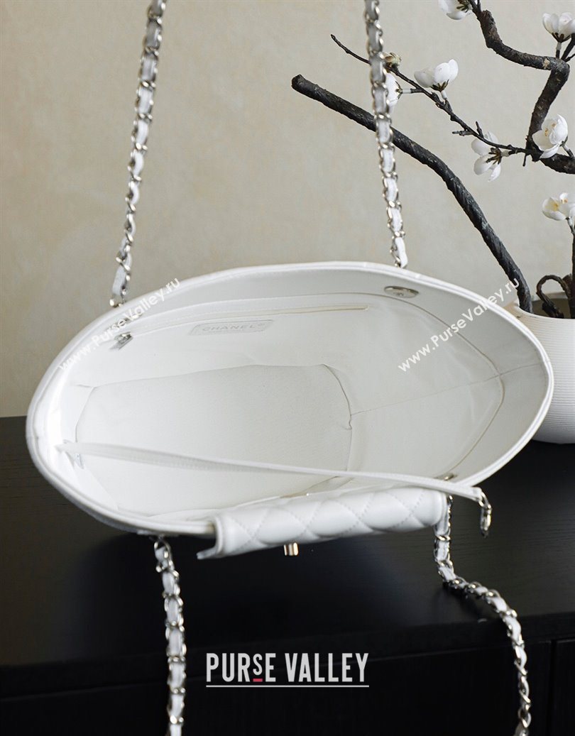 Chanel Raffia Straw and Calfskin Large Shopping Bag White2 2025 AS5951 (yezi-251010083)