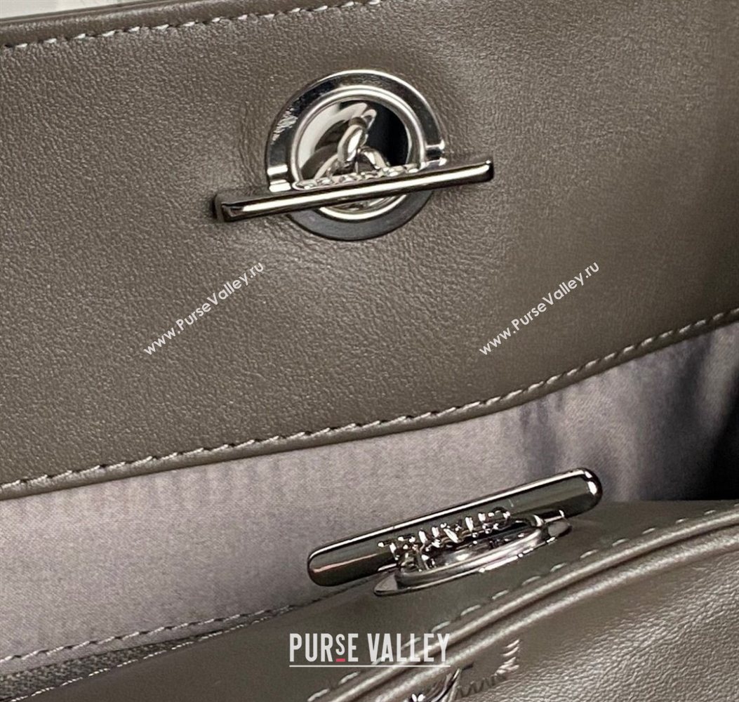 Chanel Printed Leather Vintage Airport Shopping Bag A9901 Grey 2025 (yezi-251010006)