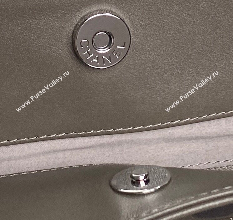 Chanel Printed Leather Vintage Airport Shopping Bag A9901 Grey 2025 (yezi-251010006)