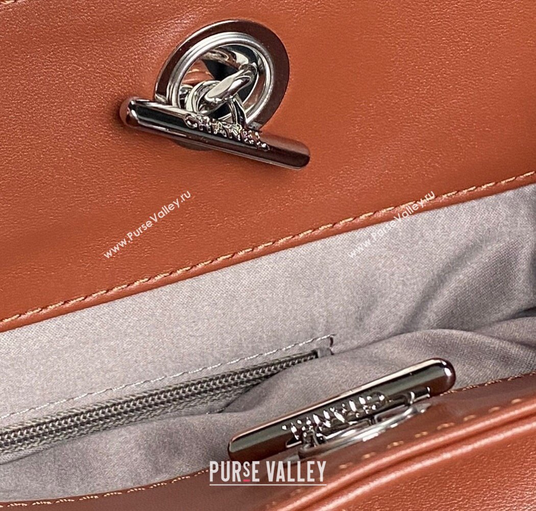 Chanel Printed Leather Vintage Airport Shopping Bag A9901 Brown 2025 (yezi-251010007)