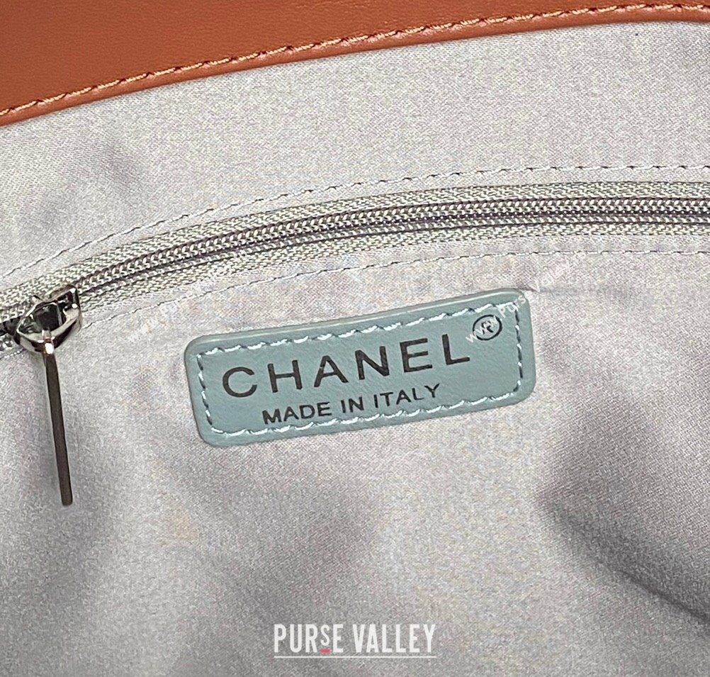 Chanel Printed Leather Vintage Airport Shopping Bag A9901 Brown 2025 (yezi-251010007)