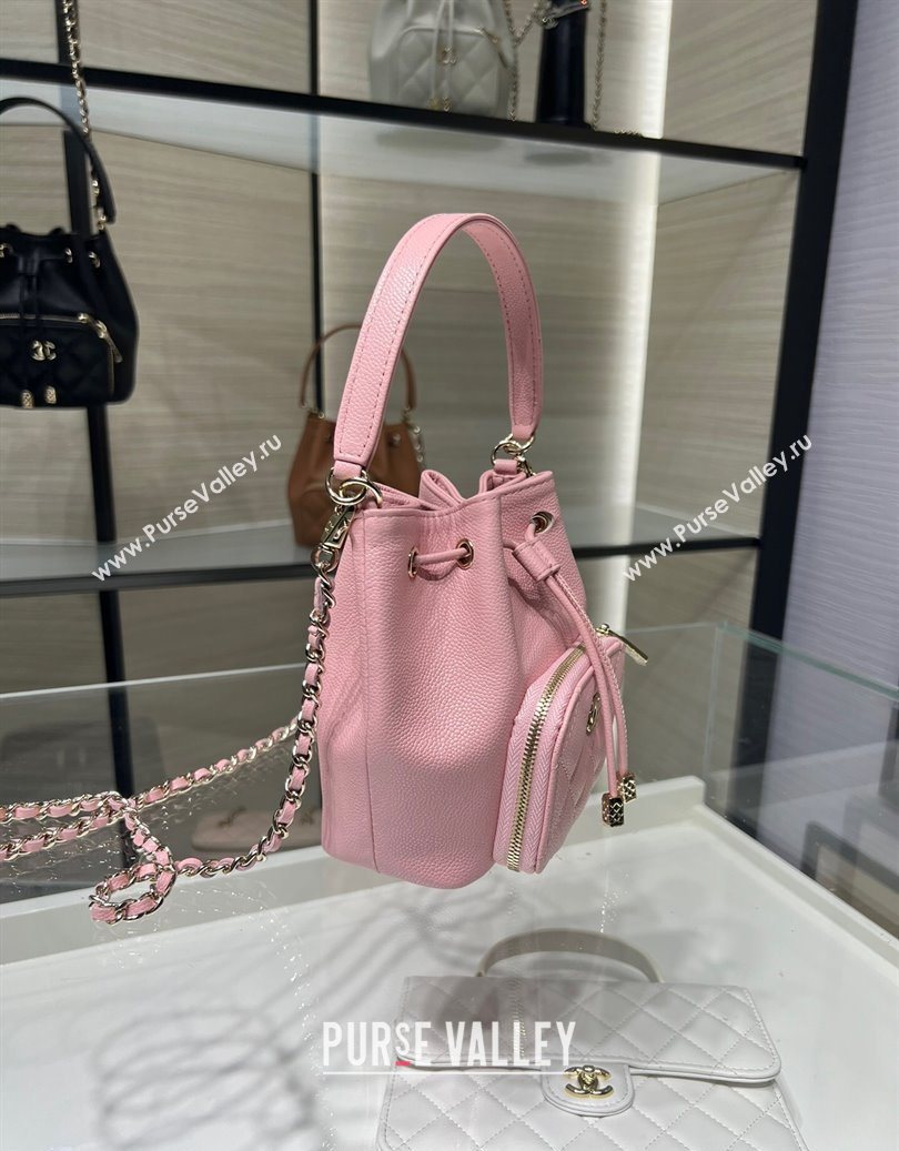 Chanel Grained Shiny Calfskin Clutch with Chain Pink 2025 AP4775 (yezi-251010065)