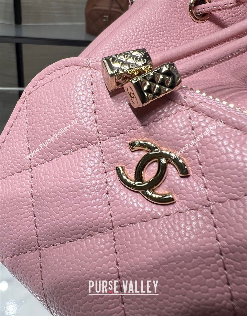 Chanel Grained Shiny Calfskin Clutch with Chain Pink 2025 AP4775 (yezi-251010065)