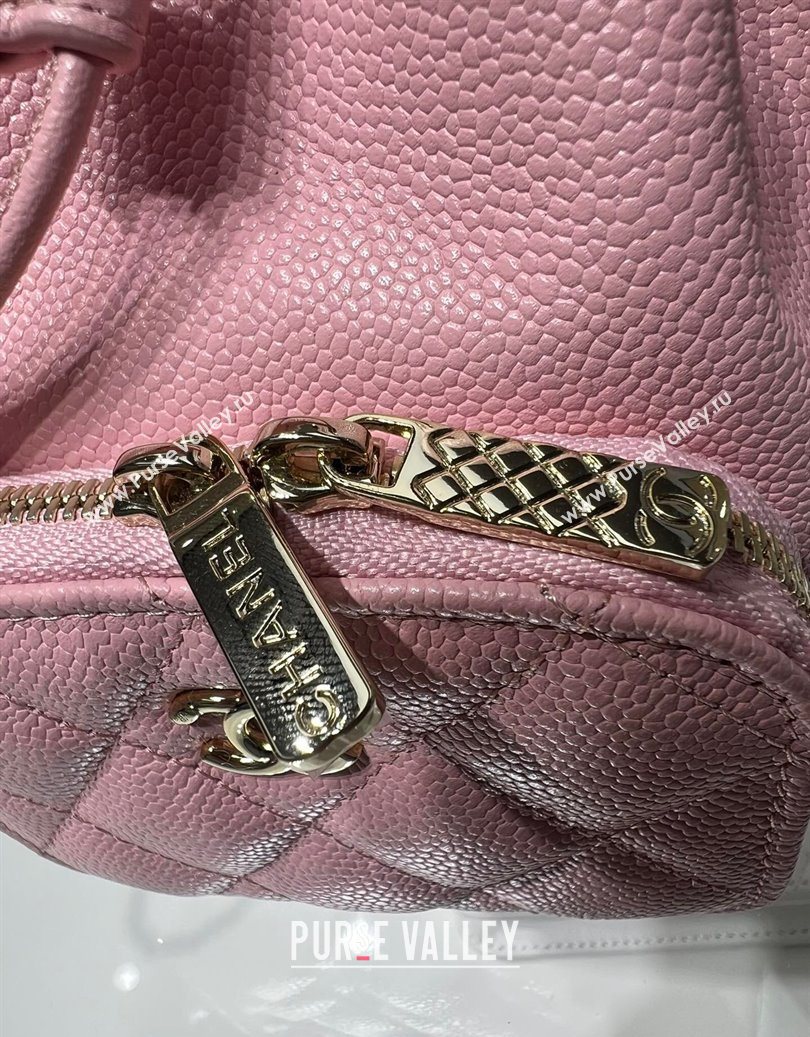 Chanel Grained Shiny Calfskin Clutch with Chain Pink 2025 AP4775 (yezi-251010065)