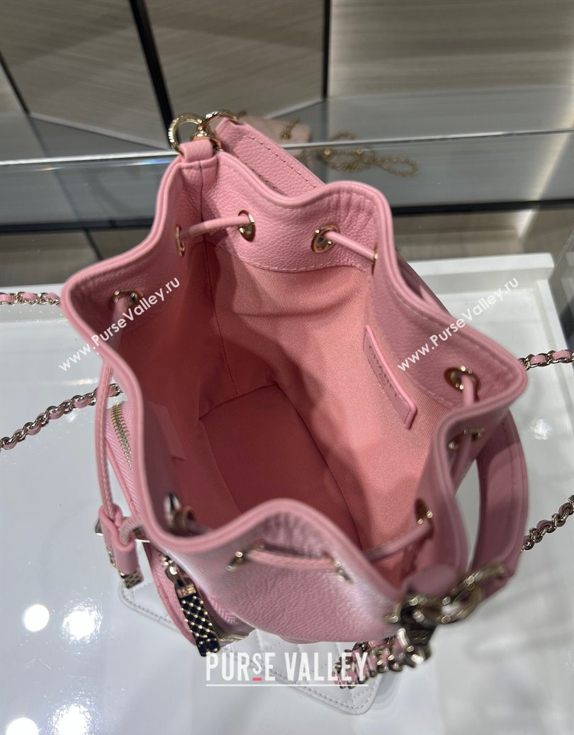 Chanel Grained Shiny Calfskin Clutch with Chain Pink 2025 AP4775 (yezi-251010065)