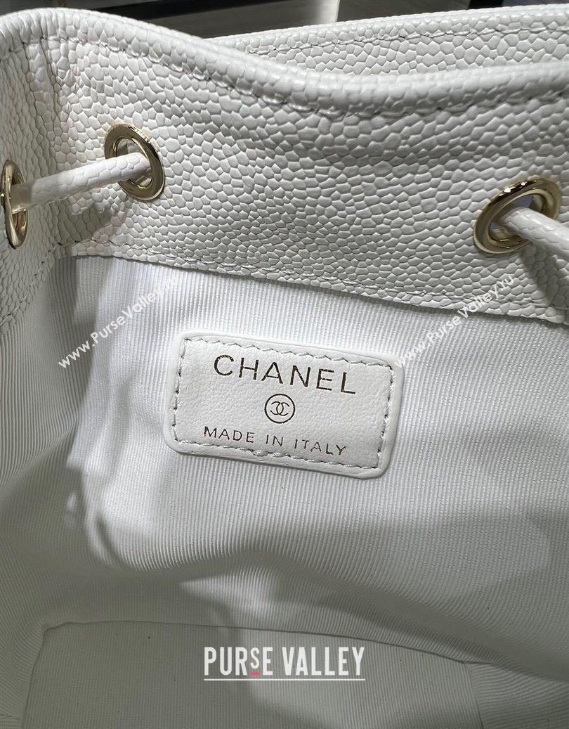 Chanel Grained Shiny Calfskin Clutch with Chain White 2025 AP4775 (yezi-251010067)