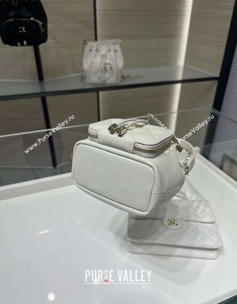 Chanel Grained Shiny Calfskin Clutch with Chain Grey 2025 AP4775 (yezi-251010068)