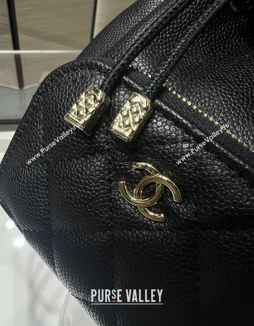 Chanel Grained Shiny Calfskin Clutch with Chain Black 2025 AP4775 (yezi-251010069)