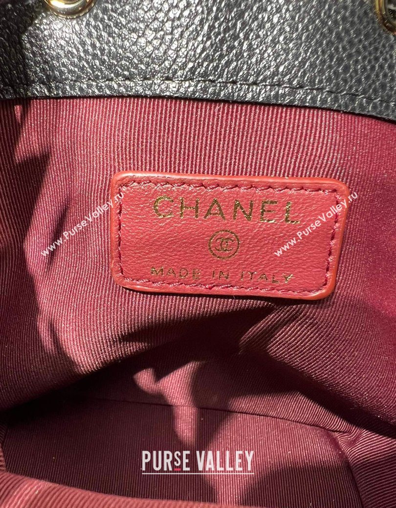 Chanel Grained Shiny Calfskin Clutch with Chain Black 2025 AP4775 (yezi-251010069)